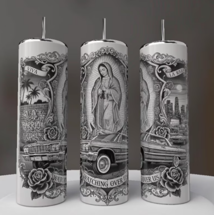 Watching-Over-Us-Impala-Virgen-Lowrider-PNG-Tumbler-Sublimation